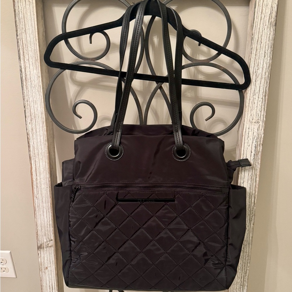 Steve Madden Black Quilted Tote Bag